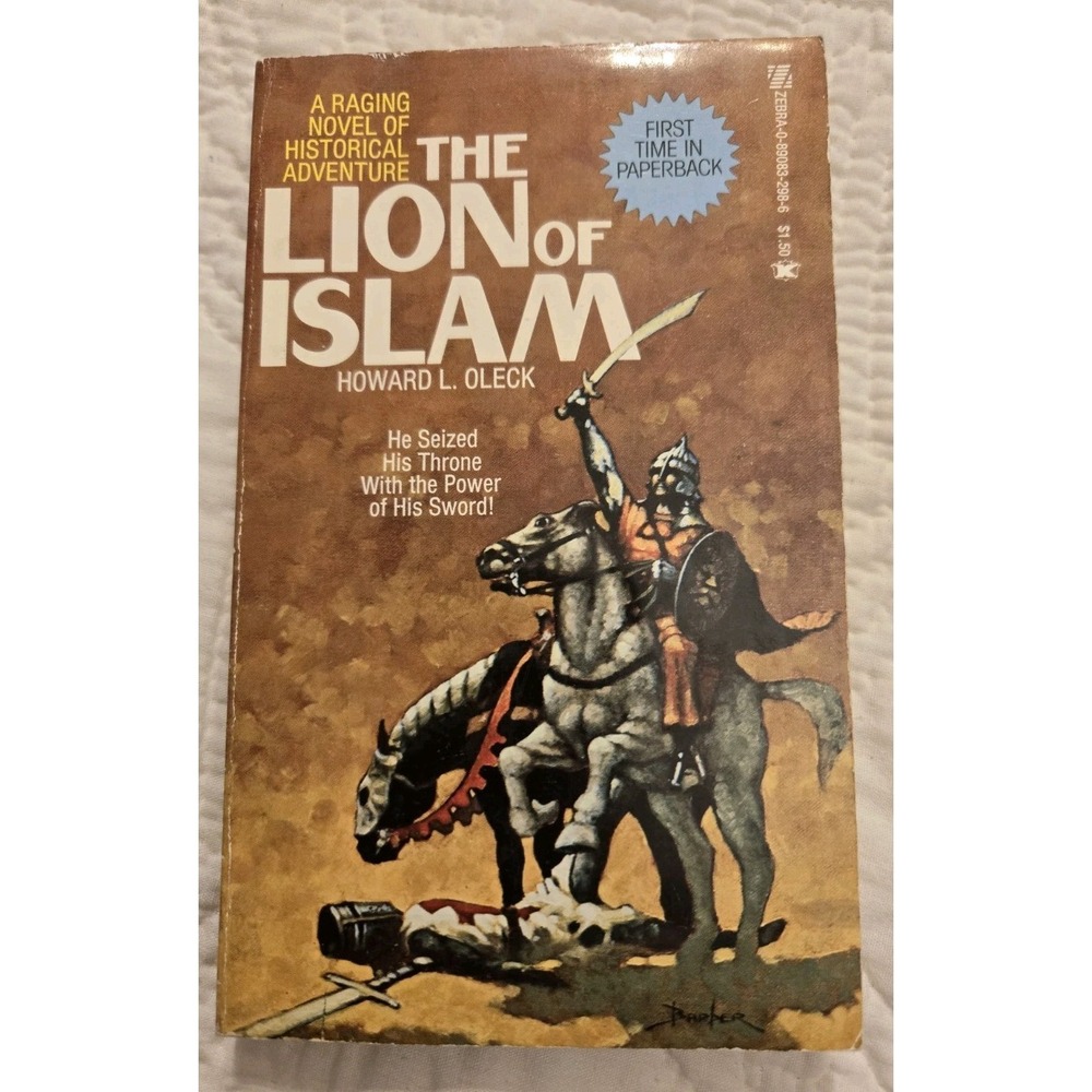 Lion of Islam by Howard L Oleck 1977 Zebra 1st Print Paperback History Adventure